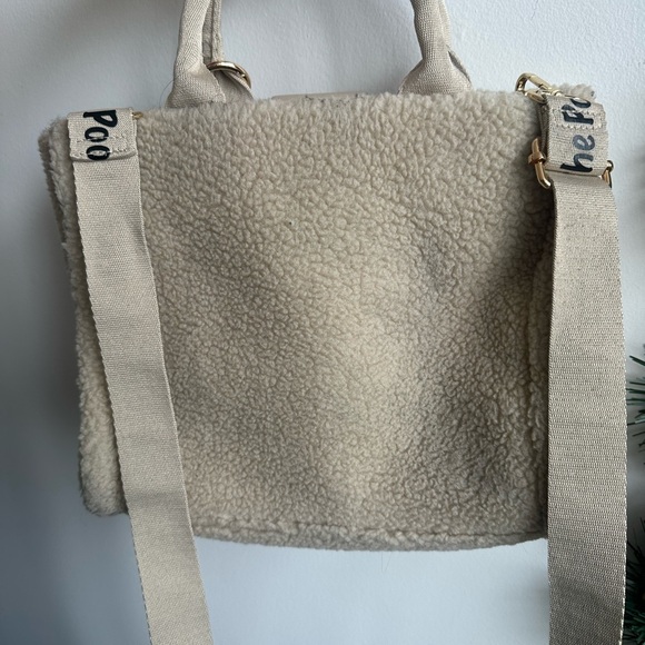 Disney Winnie the Pooh Beige Sherpa Tote with Red Scarf Accent - Picture 5 of 6